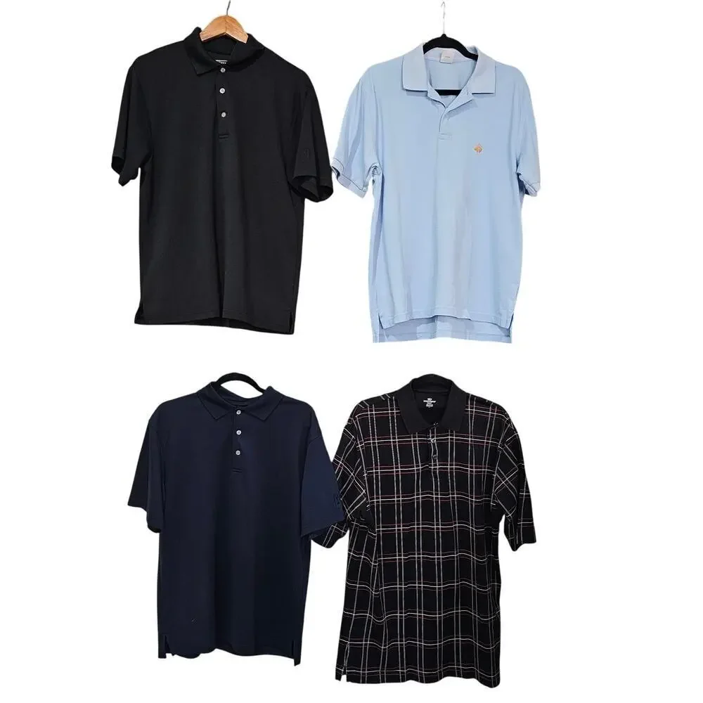 Bundle Lot Of 4 Men's Golf Polo Dri fit Set Size M